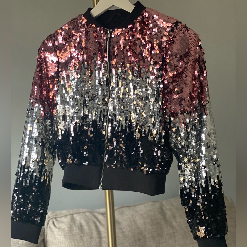 Girl’s sequin bomber from H&M.